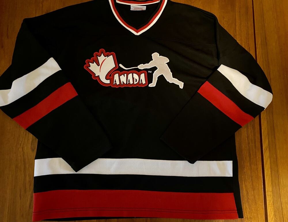 Canada Men’s Hockey XL Hoodie Black Red Long Sleeve